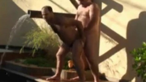 Daddy and Gay Fucking on the Pool