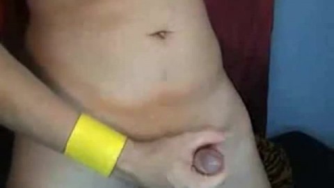 T girl selfsuck, cums in her own mouth and sucks it clean!