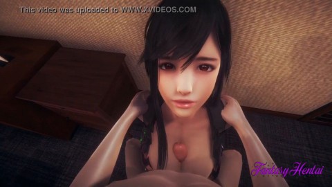 Final Fantasy VII Hentai 3D - Tifa boobjob and fucked - Japanese manga anime game porn
