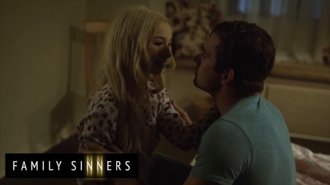 Sexy (Kenzie Reeves) Takes Control Of Her Step Brothers (Nathan Bronson) Big Cock - Family Sinners