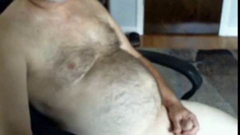 handsome hairy dad jerking off