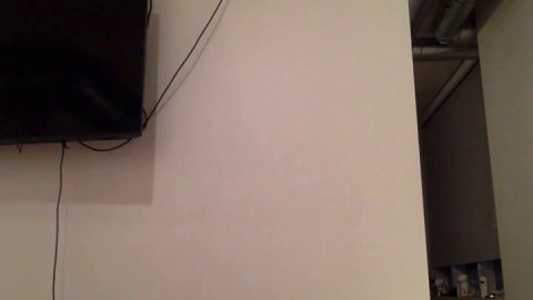 Chubby sexy brunette rides dildo on webcam