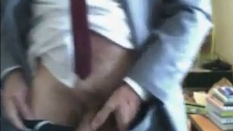 He shows us his new suits and he like to jerk off