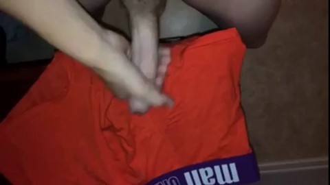 CUM on my boxers