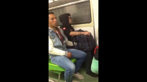 Jerks off in train