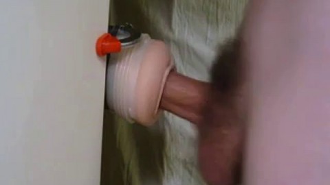 Fleshlight fuck with twitching orgasm