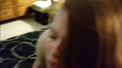Black dude fucks young redhead girl and hubby licks her cunt