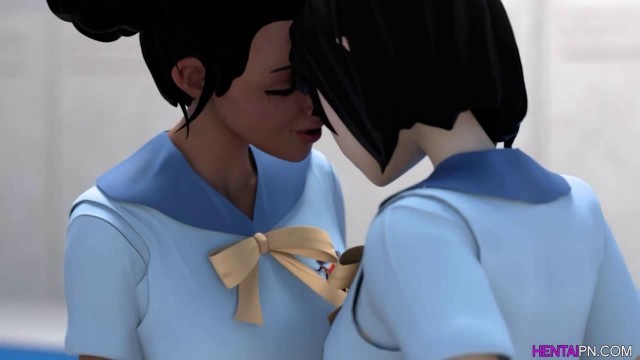 Interracial Lesbians College Sex Break - 3D Hentai