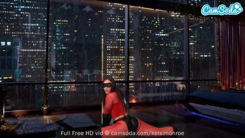 Big Ass Kelsi Monroe Cosplay as Elastigirl During Masturbation Session CamSoda