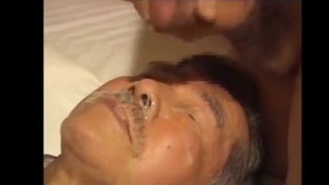 mustache asian older man