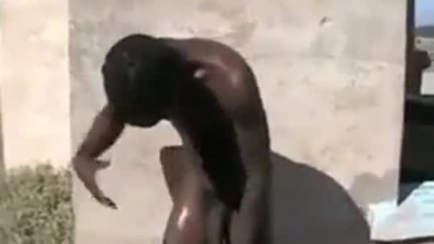 Str8 african men stroke public for money