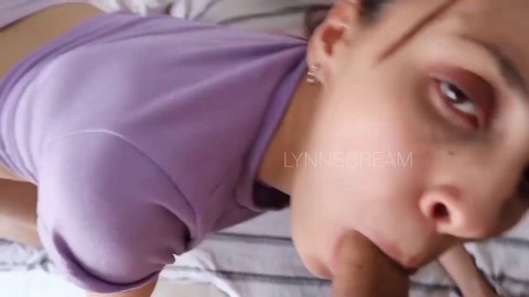 @lynnscreamreal petite slut deepthroat doggystyle and cowgirl until cum on her tits and face (FREE PREVIEW)