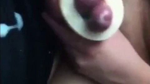 Buddies using a cock sleeve together with nice cumshots