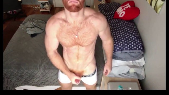 Ginger Hunk Seth Forena Bed Jerks his Cock Until He Cums