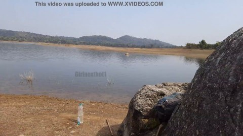 Hottest Indian Couple Sex at Outdoor - Sex at Open Public Place - River Side Sex Video in Hindi