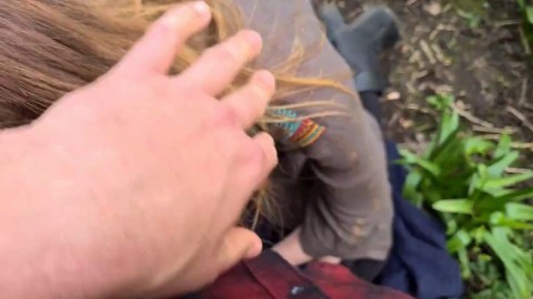 Slut Sucks Cock in Public Park and Gets a Face Full of Cum (And Loves It)