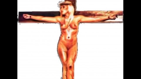 Female Jesus Crucified Naked Canadian French New And Improved