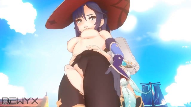 Genshin Impact Mona sexy thighjob