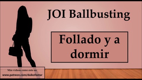 (En español) JOI Ballbusting Anal y a dormir con un consolador