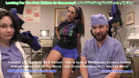$CLOV - POV - Freshman Latina Stefania Mafra Gets Mandatory New Student Physical & Gyno Exam From Doctor Tampa & Nurse Lenna Lux