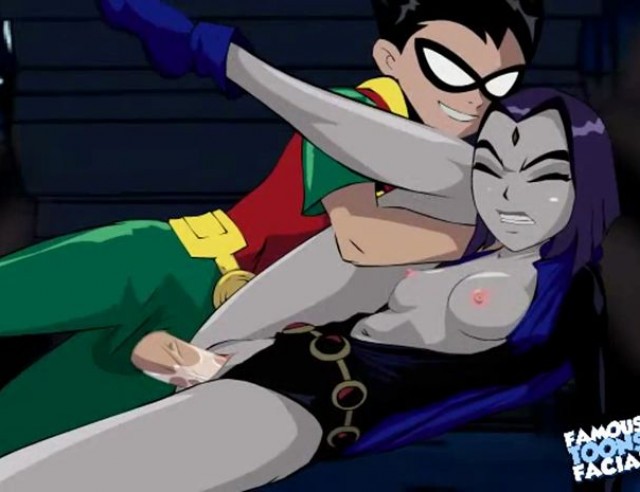 Teen Titans Robin Fuck Raven Famous Toons Facial