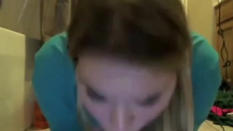 Blonde girl masturbating on cam