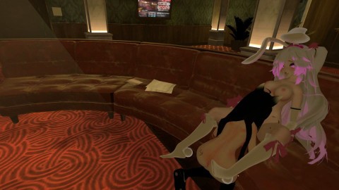 Bunny Girl Loses everything while Gambling [VRchat ERP] Intense Moaning, Nudity, Lesbian Scissoring
