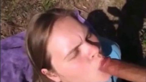 Shy Teen 1st Time Outdoors Sex Scared She's Bout Get Caught
