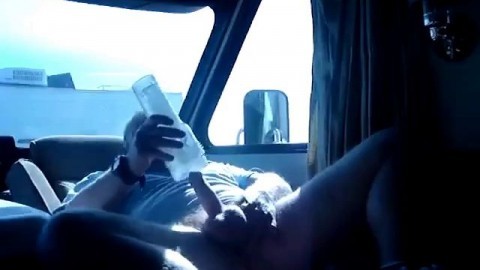 Truck driver masturbating