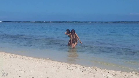 Milf topless beach
