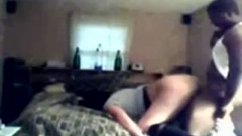 Black man fucky white friend in front of webcam