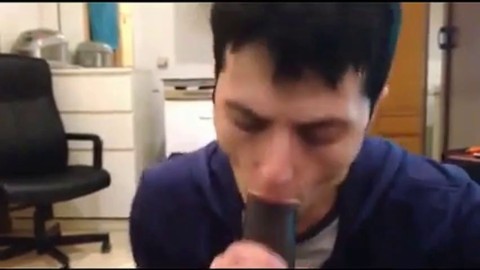 White Mexican Young Boy Sucking Black Cock Eating Cums