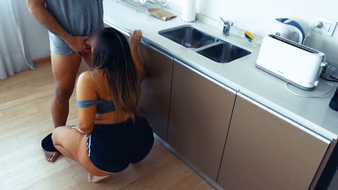 STEPMOM PERFECT BIG ASS CAN'T RESIST TO FUCK IN THE KITCHEN