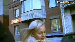 Blonde in crazy public fuck adventure Kathy