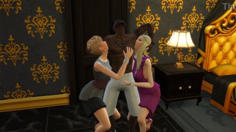 Two MILF Having Fun with a BBC (The Sims) - promo