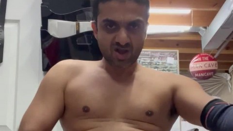 Zubin Strokes His Cock