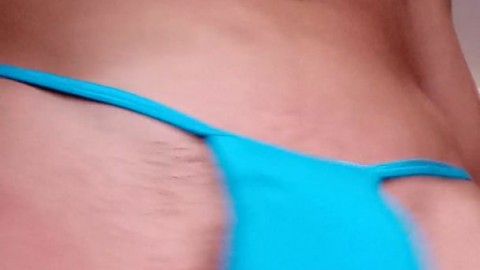 Shaking my bulge in micro thong