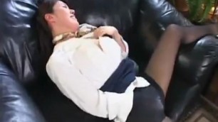 Hot Asian Stewardess Masturbating