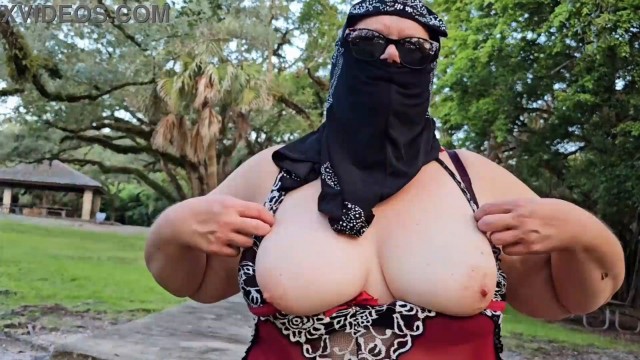 Big ass Hijab Muslim Milf doing early morning walks outdoor in the park and pissing - kinky BBW, SSBBW, POV, ass worship (big bu