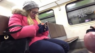 public sex Jerks Off dick guy in the train amateur