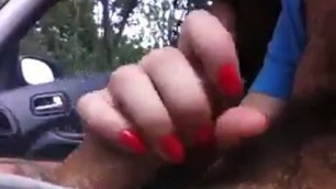 girl on the nature in the car Jerks Off dick amateur