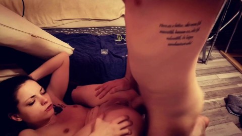 stepsister fucked by her anal trainer stepbro (gape, squirt, cum) she loves it!