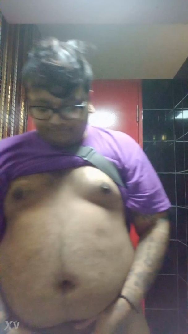Vaibhav Pisses In A Public Toilet With His Boobs & Belly Out
