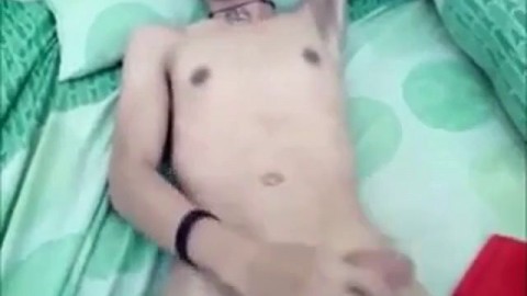 Gay Asian Boy Jerking off in My Bed