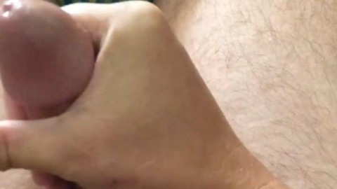 Vocal horny male wanks cock and ejactulates
