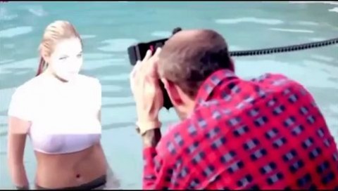Kate Upton Wett T Shirt Swiimsuit Shoot