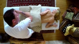 Cadence Lux decided to suck masseur cock Oil Blonde Massage Handjob Blowjob Deepthroat College HD Porn