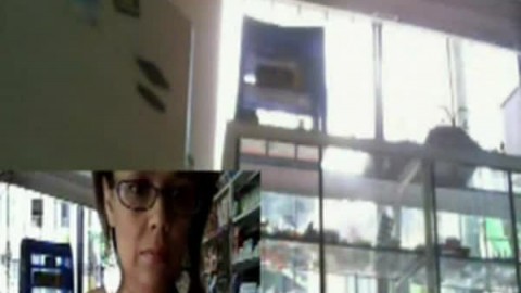 webcam girl at work