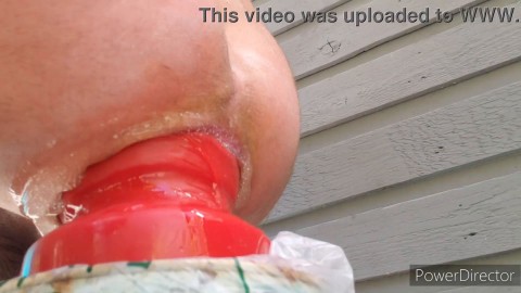 Biggest eggplant anal and giant dildo anal stretching