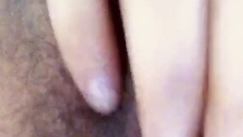My Latina girlfriend playing with her pussy